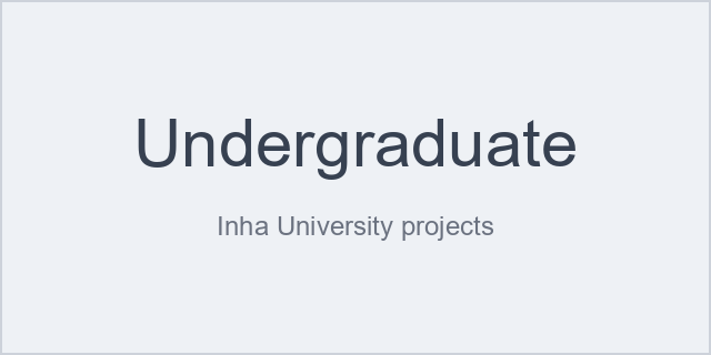 Undergraduate projects